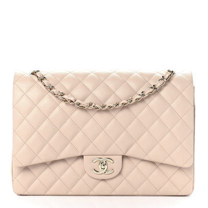 Chanel Caviar Quilted Maxi Double Flap Beige 1 of 13