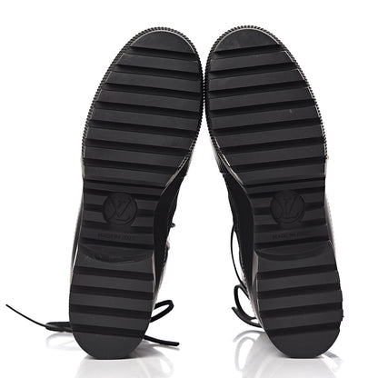 Louis Vuitton Suede Calfskin Monogram LV Black Heart Laureate Platform Desert Boots 37.5 Black 5 of 8