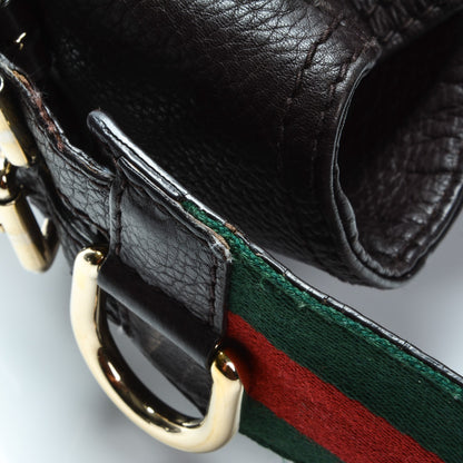 Gucci Pebbled Calfskin Medium Heritage Shoulder Bag Dark Brown 9 of 14