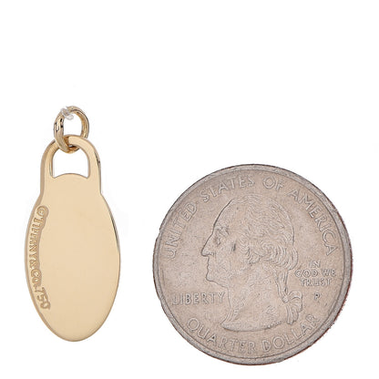 Tiffany 18K Yellow Gold Return to Oval Charm 2 of 2