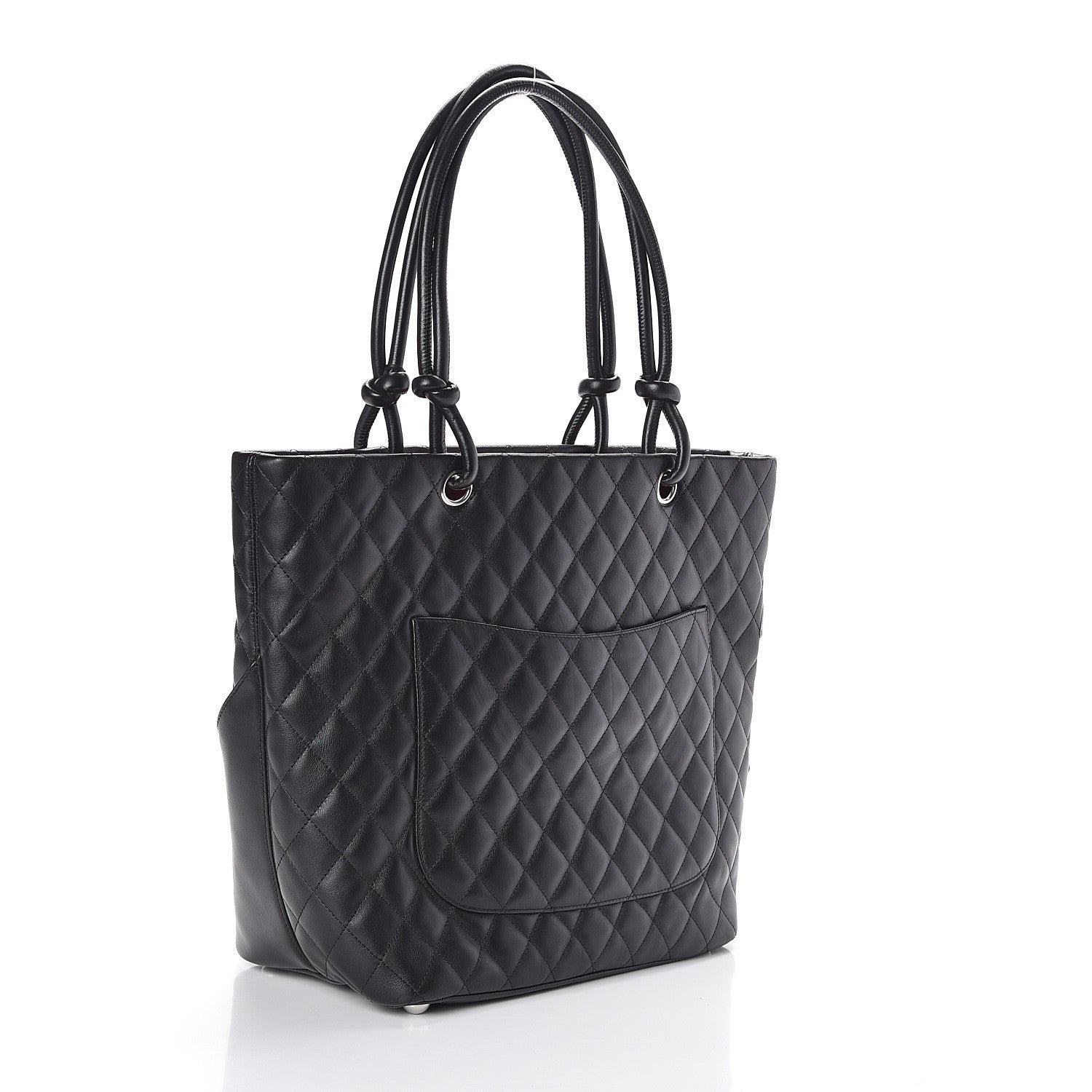 Chanel Calfskin Quilted Large Cambon Tote Black White 2 of 9