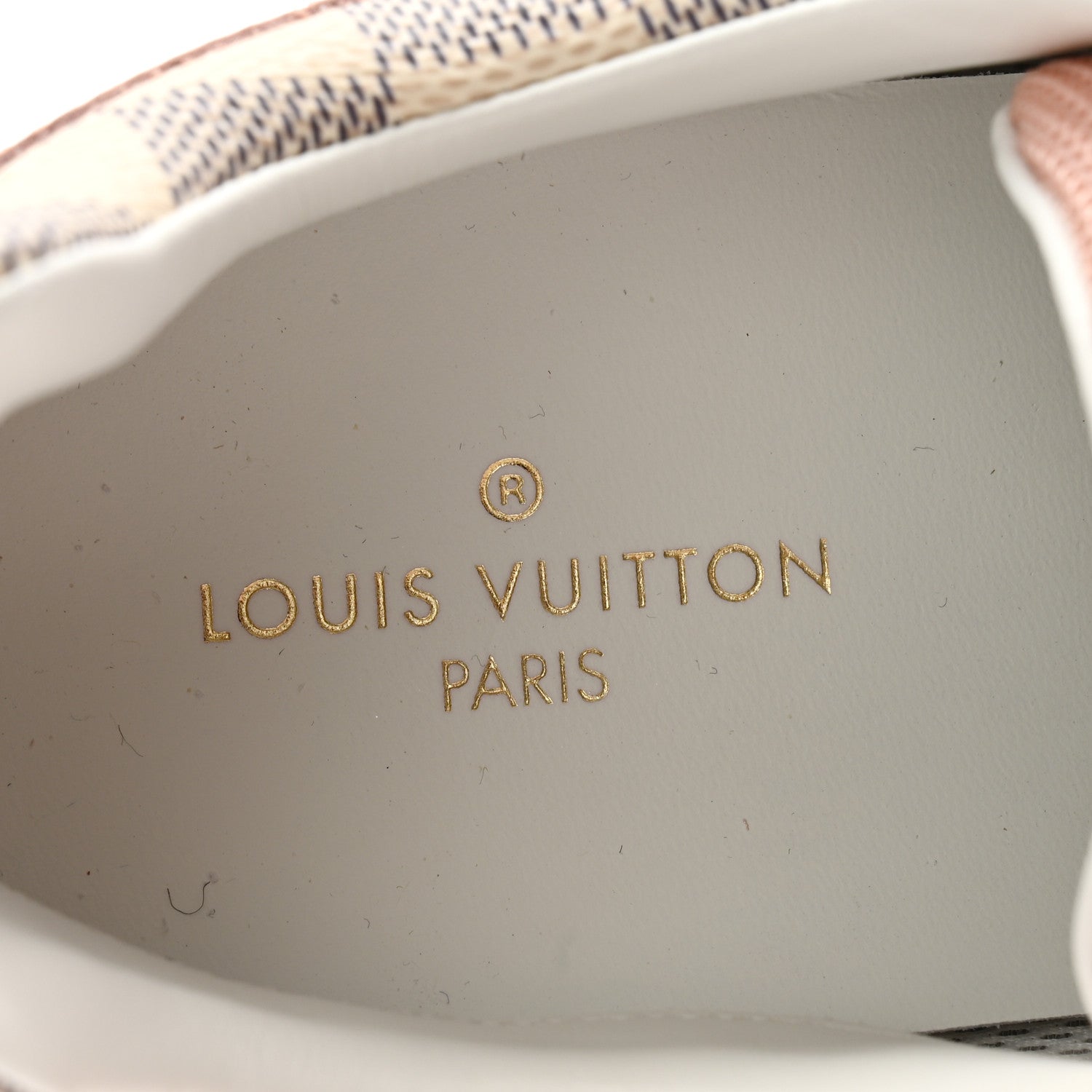 Louis Vuitton Suede Damier Azur Run Away Sneakers 39 Pink 6 of 7