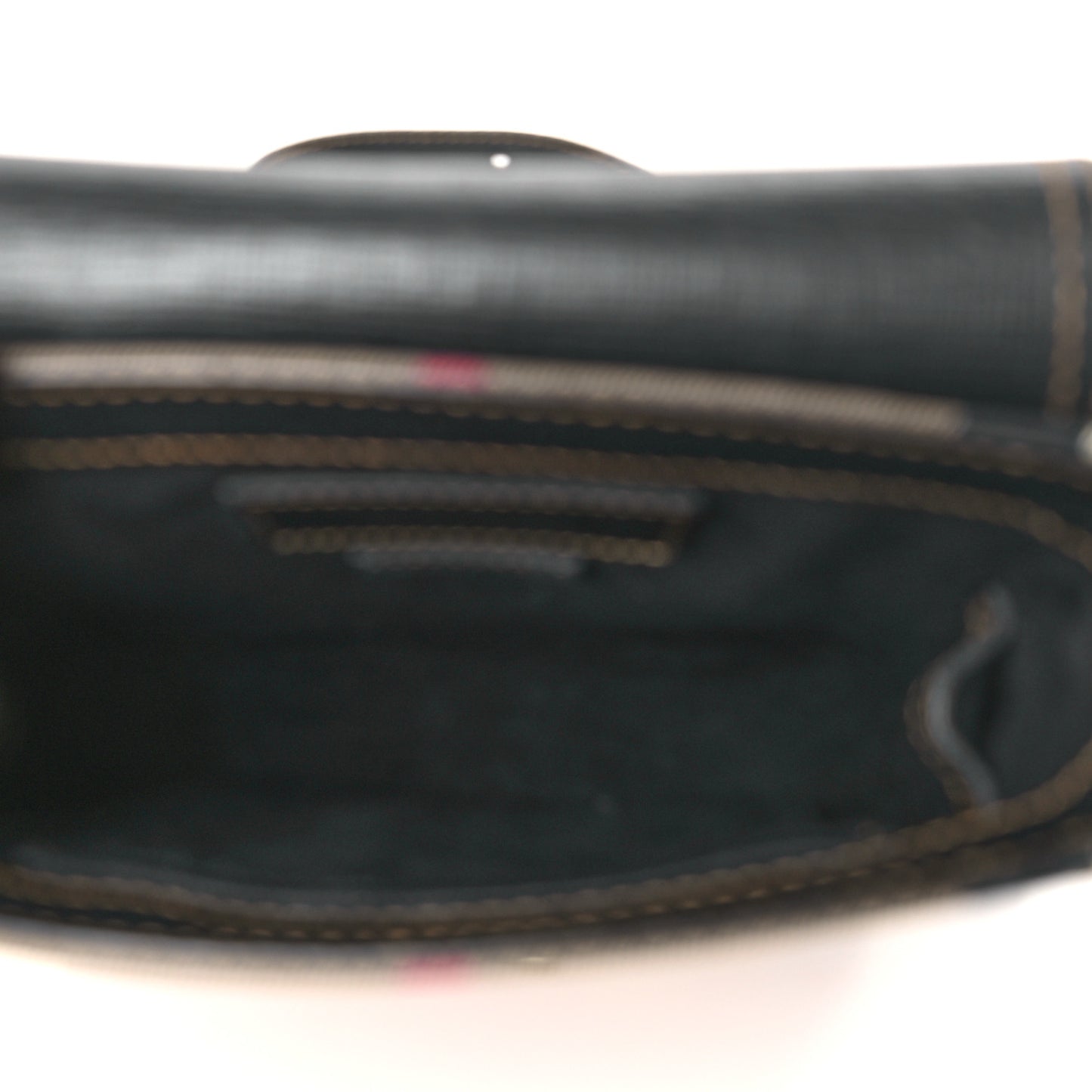 House Check English Suede Small Satchel Black
