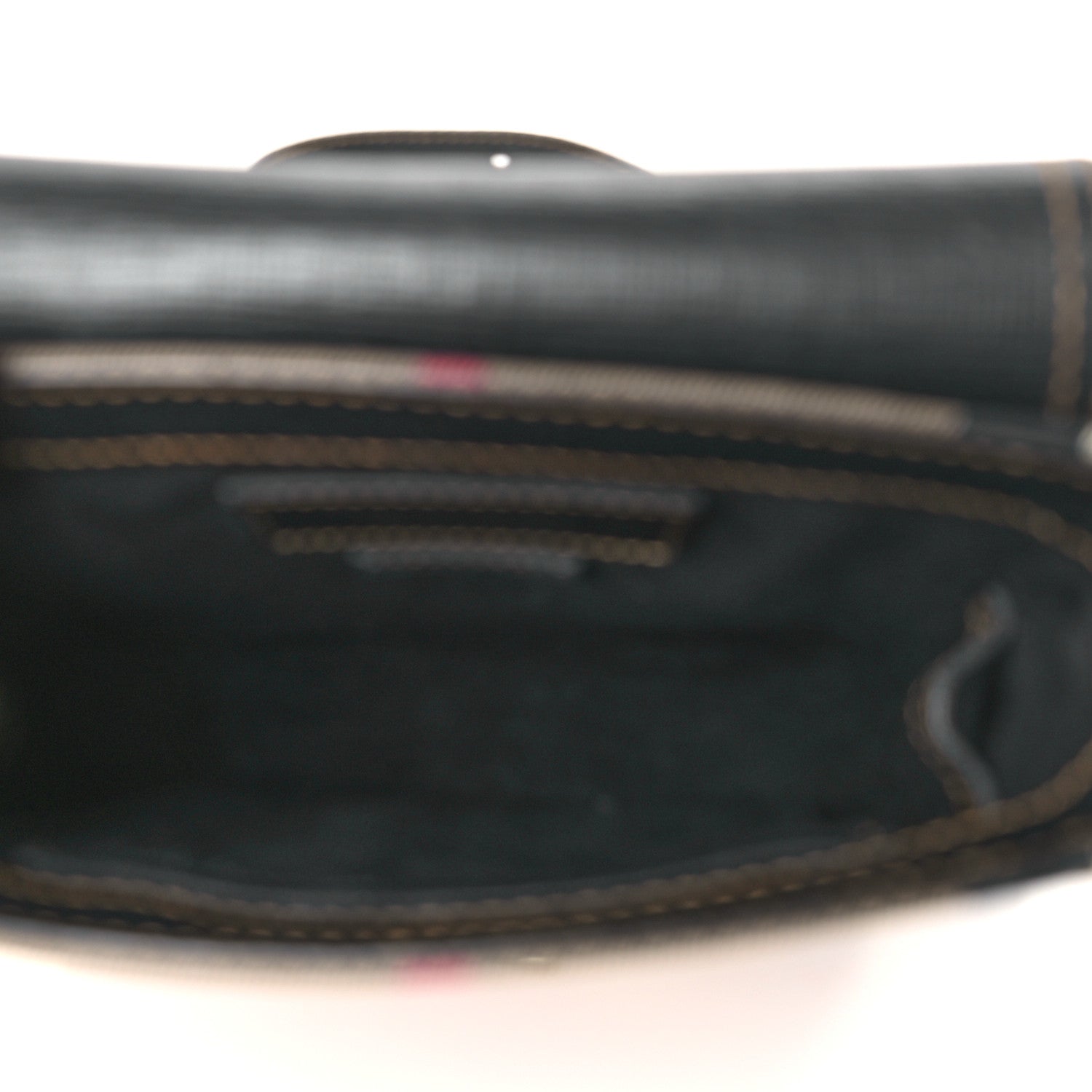 Burberry House Check English Suede Small Satchel Black 5 of 8