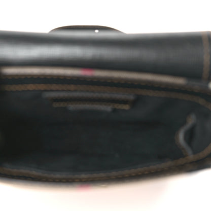 Burberry House Check English Suede Small Satchel Black 5 of 8