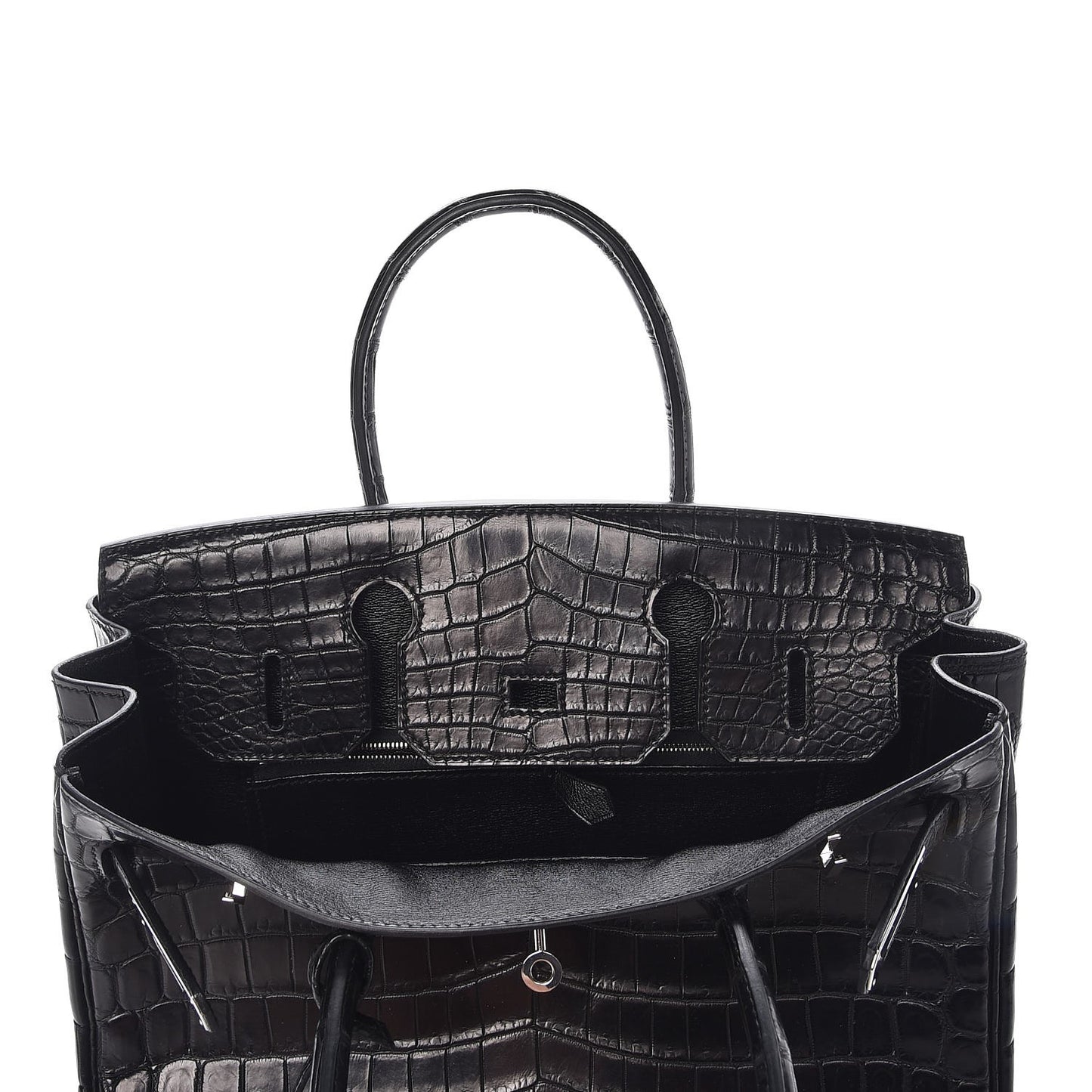 Matte Niloticus Crocodile Birkin 30 Black