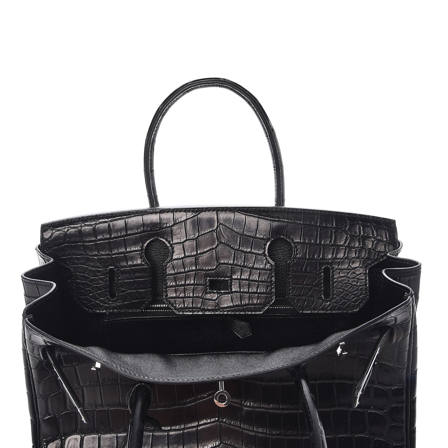 Hermes Matte Niloticus Crocodile Birkin 30 Black 11 of 27