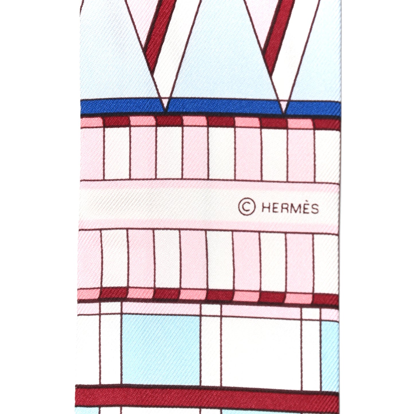 Silk Voltes Et Pirouettes Twilly Rose Ciel Bordeaux