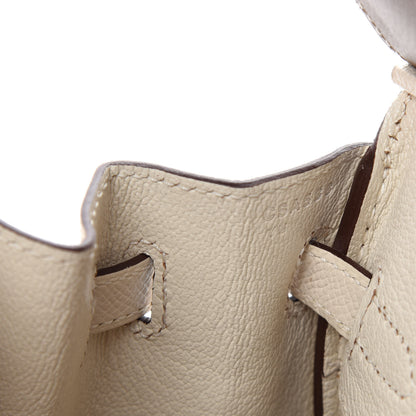 Hermes Epsom Horseshoe Birkin 25 Etoupe Craie 14 of 35