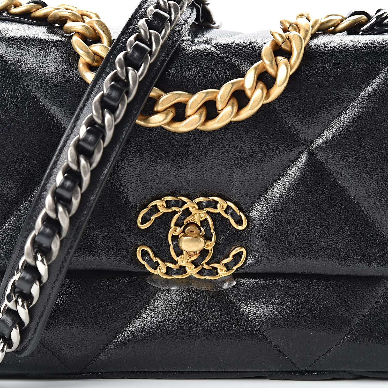 Chanel Goatskin Quilted Medium 19 Flap Black 8 of 11