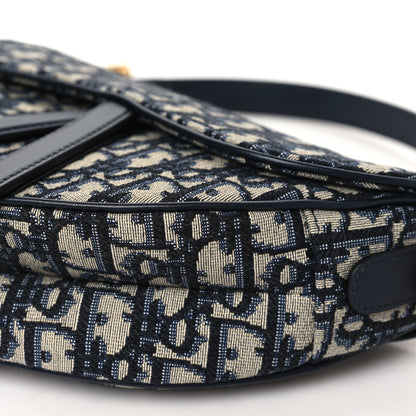 Christian Dior Oblique Saddle Bag Blue 10 of 10