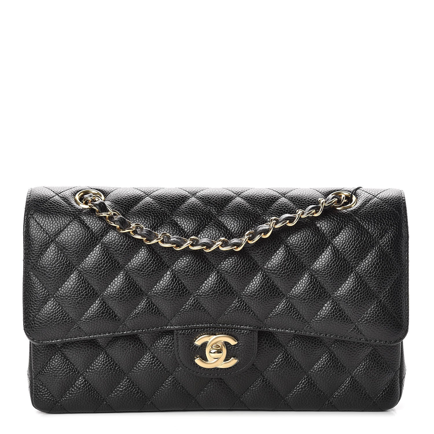 Chanel Caviar Quilted Medium Double Flap Black 1 of 11
