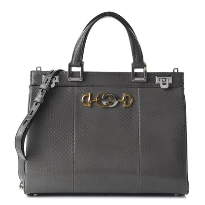 Gucci Elaphe Medium Zumi Top Handle Bag Dusty Grey 1 of 10