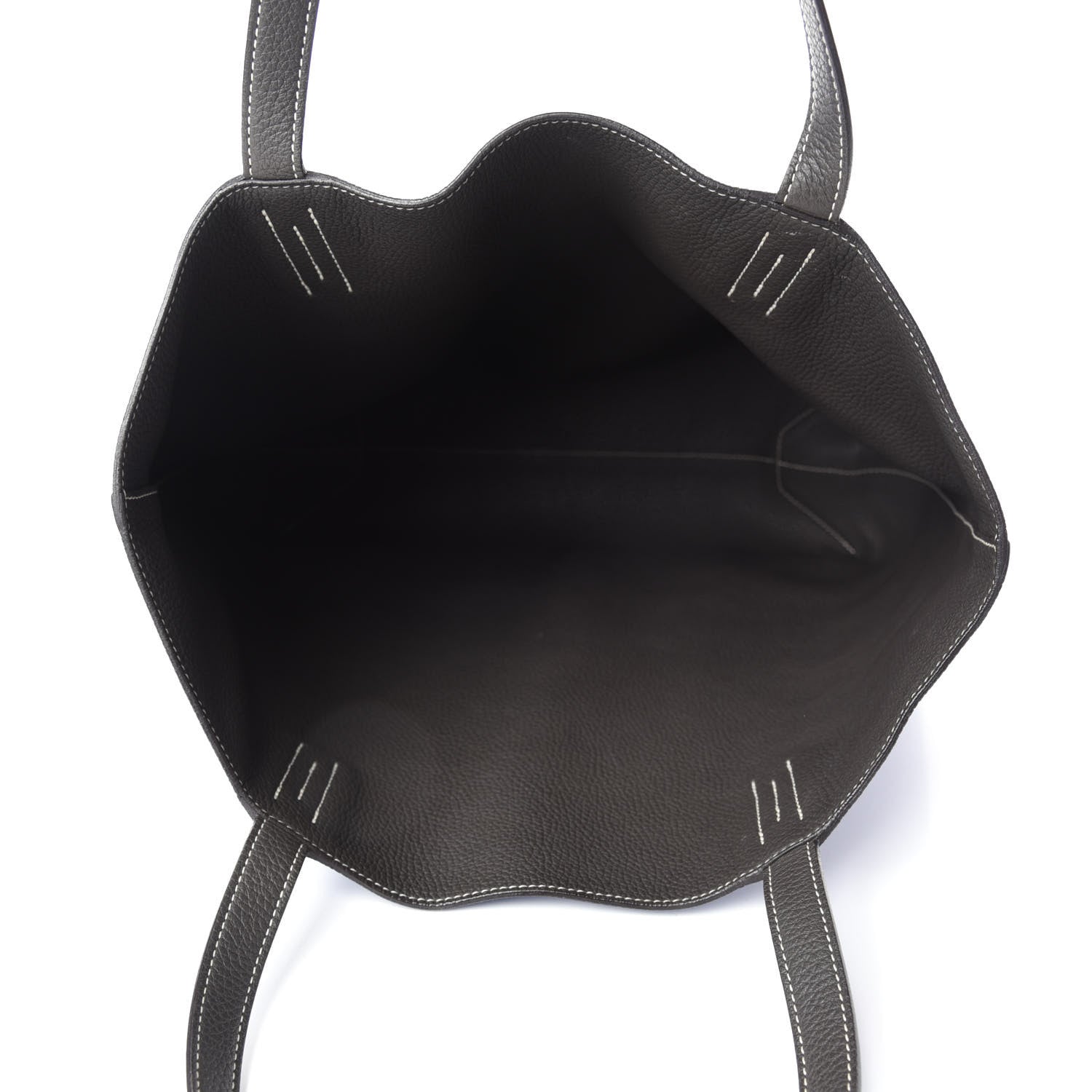 Hermes Taurillon Clemence Double Sens 36 Reversible Tote Graphite Bleu Electrique 5 of 15