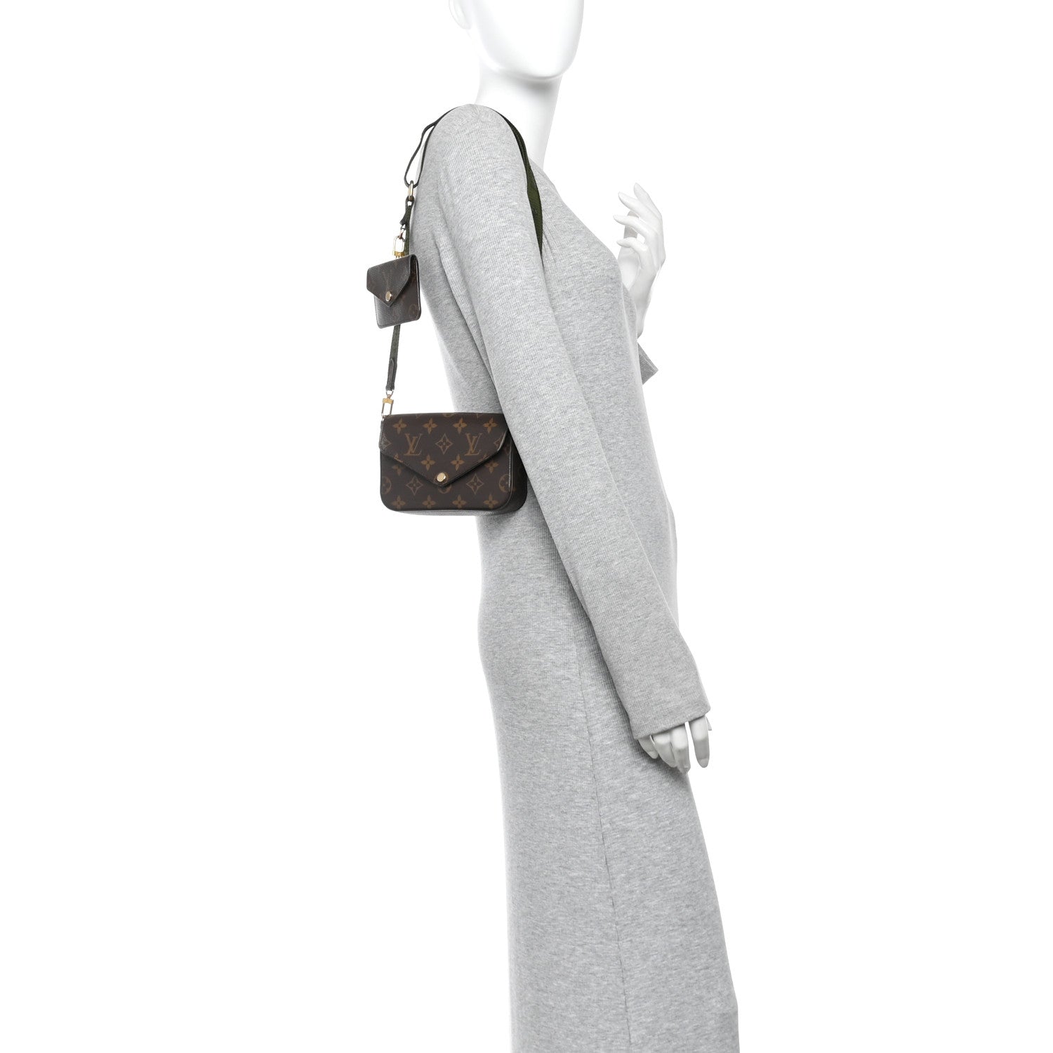 Louis Vuitton Monogram Felicie Strap & Go Kaki 2 of 13