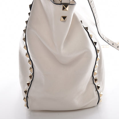 Valentino Garavani Vitello Medium Rockstud Tote Ivory 20 of 20