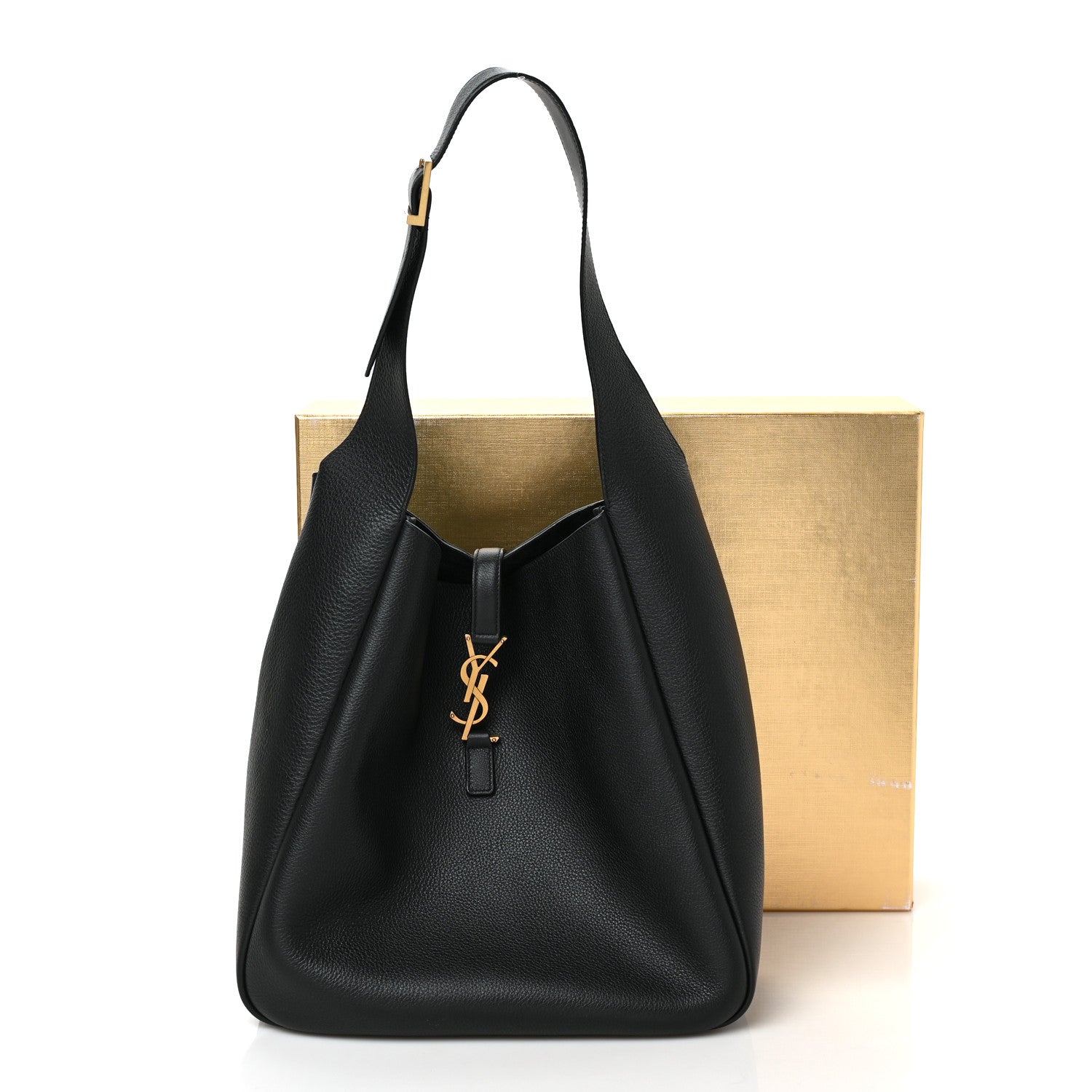 Saint Laurent Smooth Calfskin Large Le 5 A 7 Soft Hobo Black 9 of 9