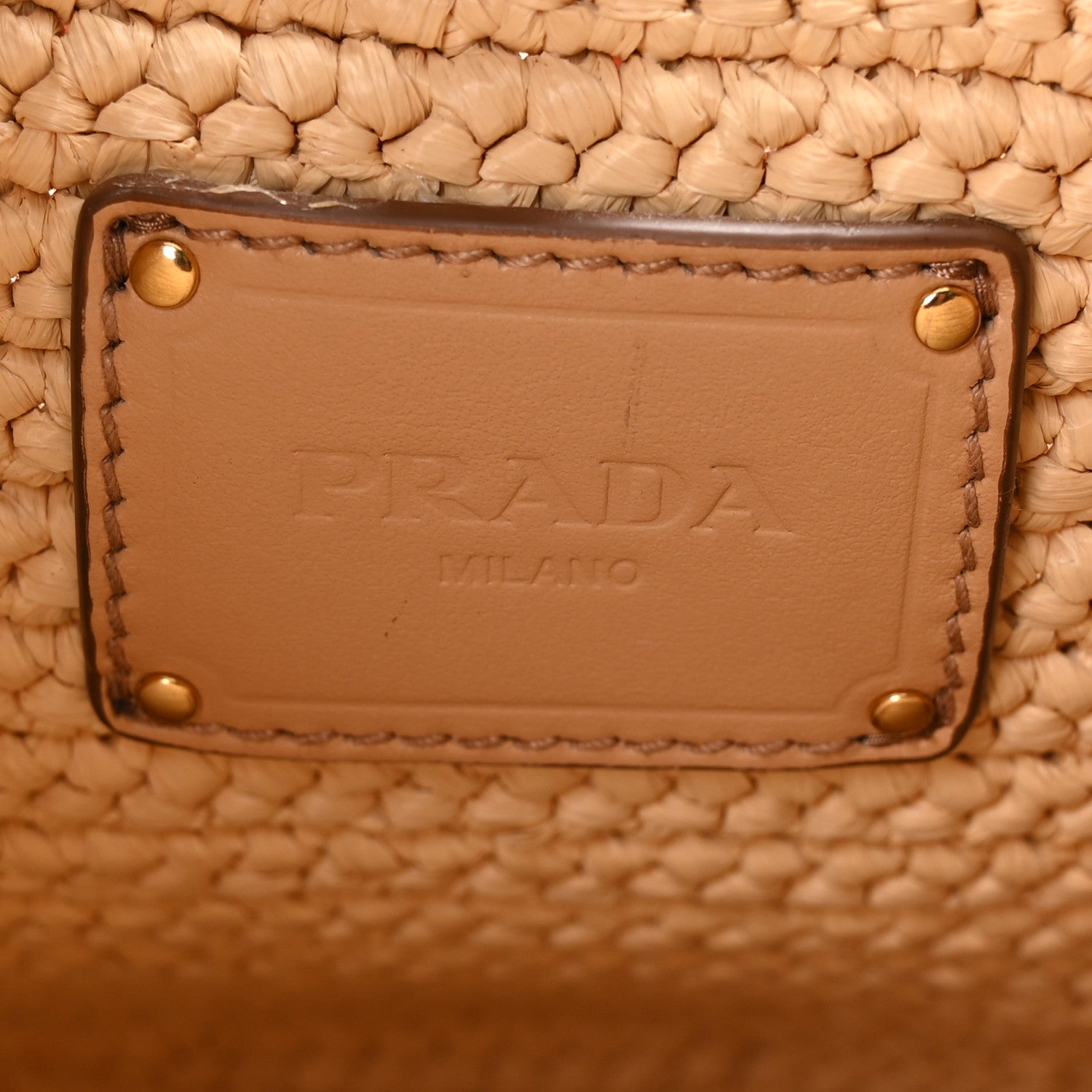Prada Yarn Raffia Effect Crochet Embroidered Logo Hobo Naturale 6 of 10