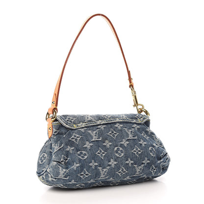 Louis Vuitton Monogram Denim Mini Pleaty Blue 3 of 11