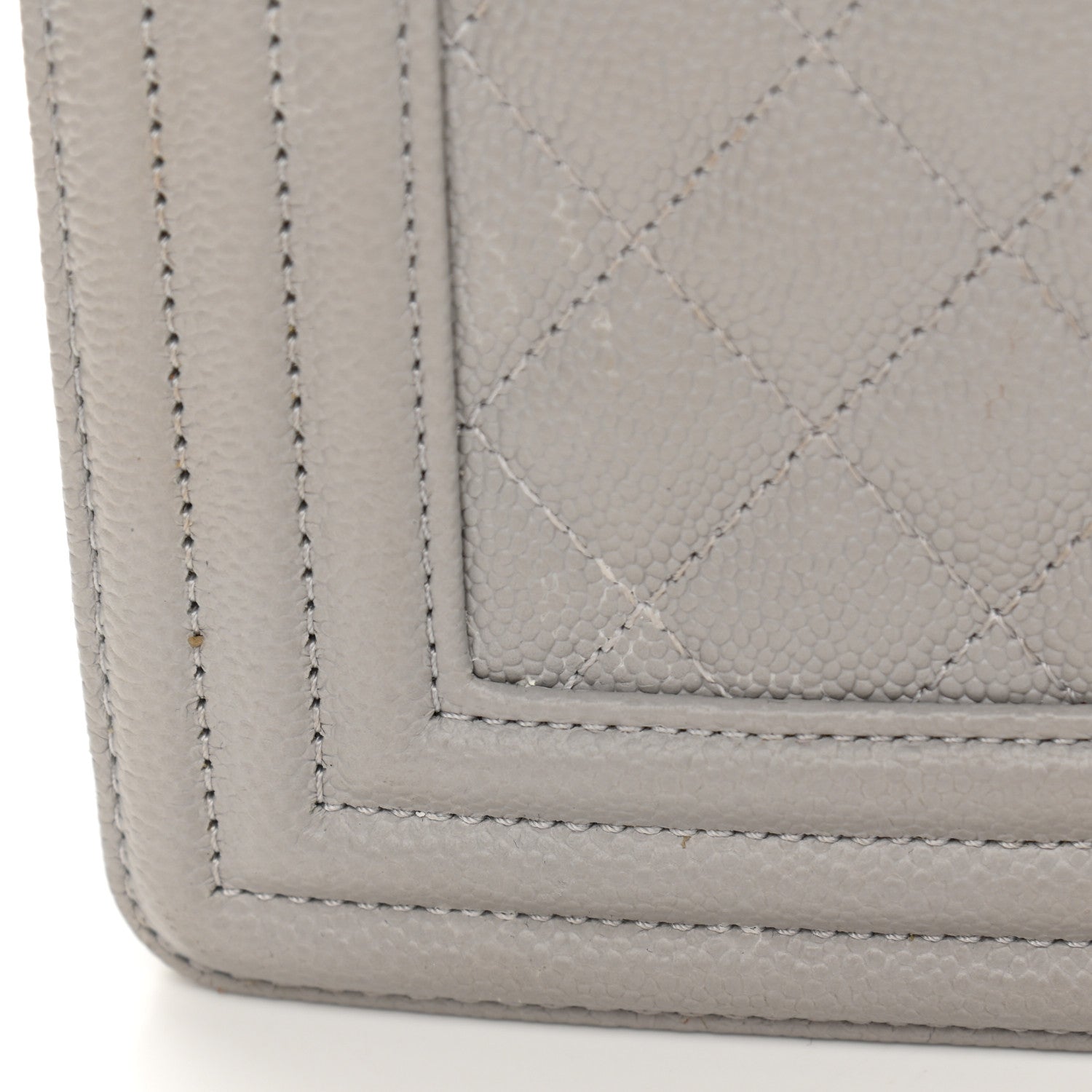 Chanel Caviar Quilted Medium Boy Flap Light Grey 11 of 11