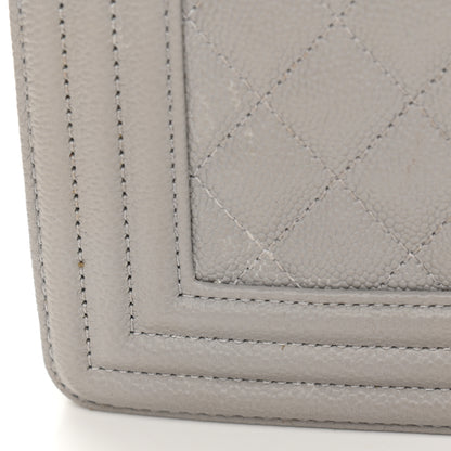 Chanel Caviar Quilted Medium Boy Flap Light Grey 11 of 11