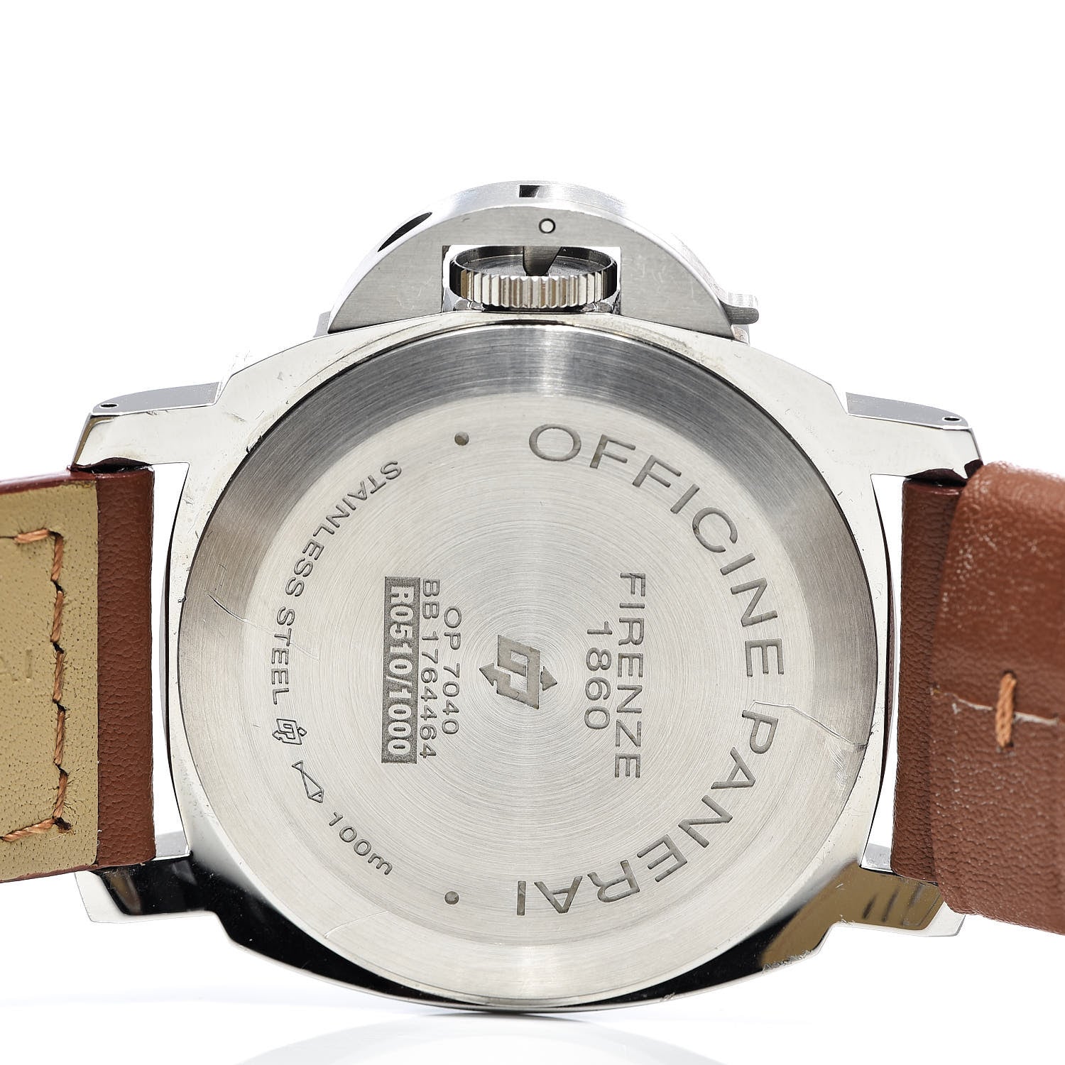 Panerai Stainless Steel Calfskin 44mm Luminor Marina Base Logo Manual Winding Watch Black PAM00632 5 of 12