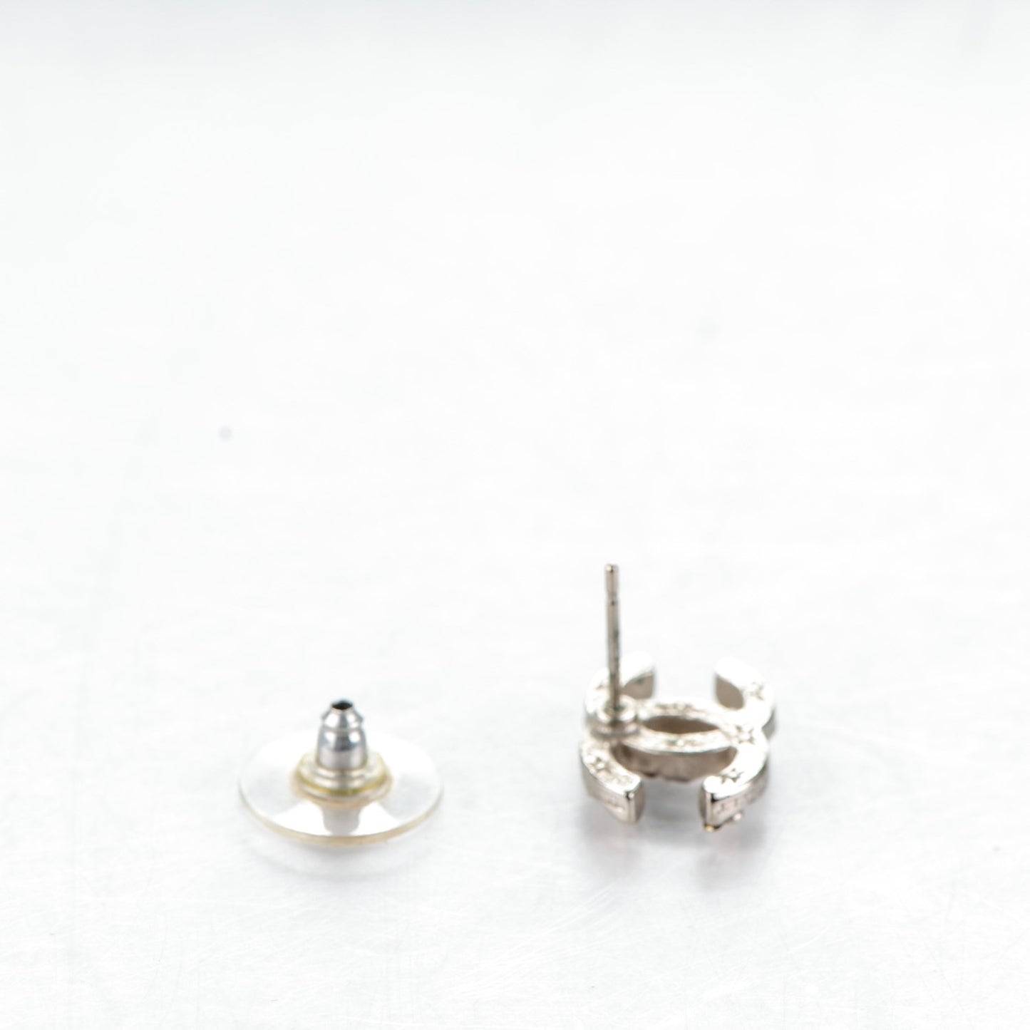 Crystal CC Earrings Silver