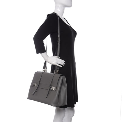 Prada Saffiano Cuir Convertible Top Handle Tote Marmo 2 of 14