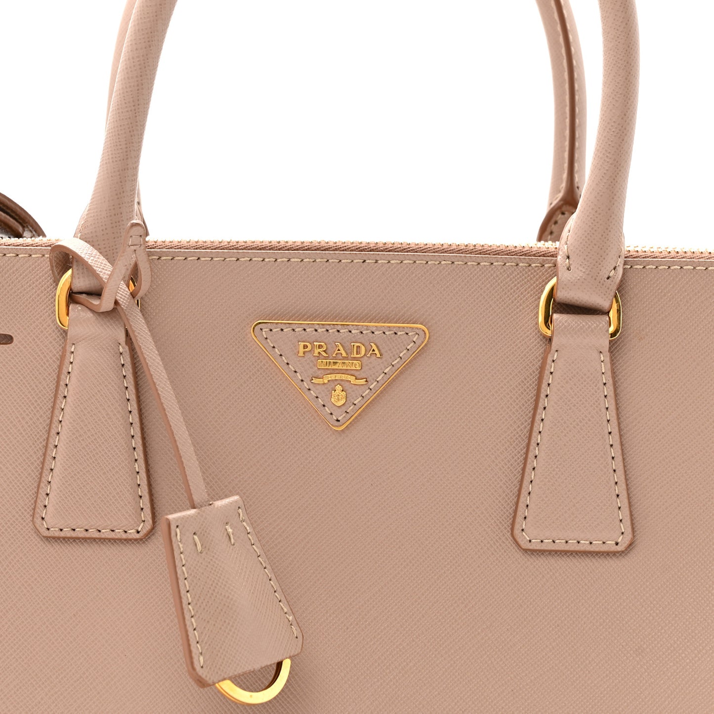 Saffiano Lux Small Galleria Double Zip Tote Cammeo