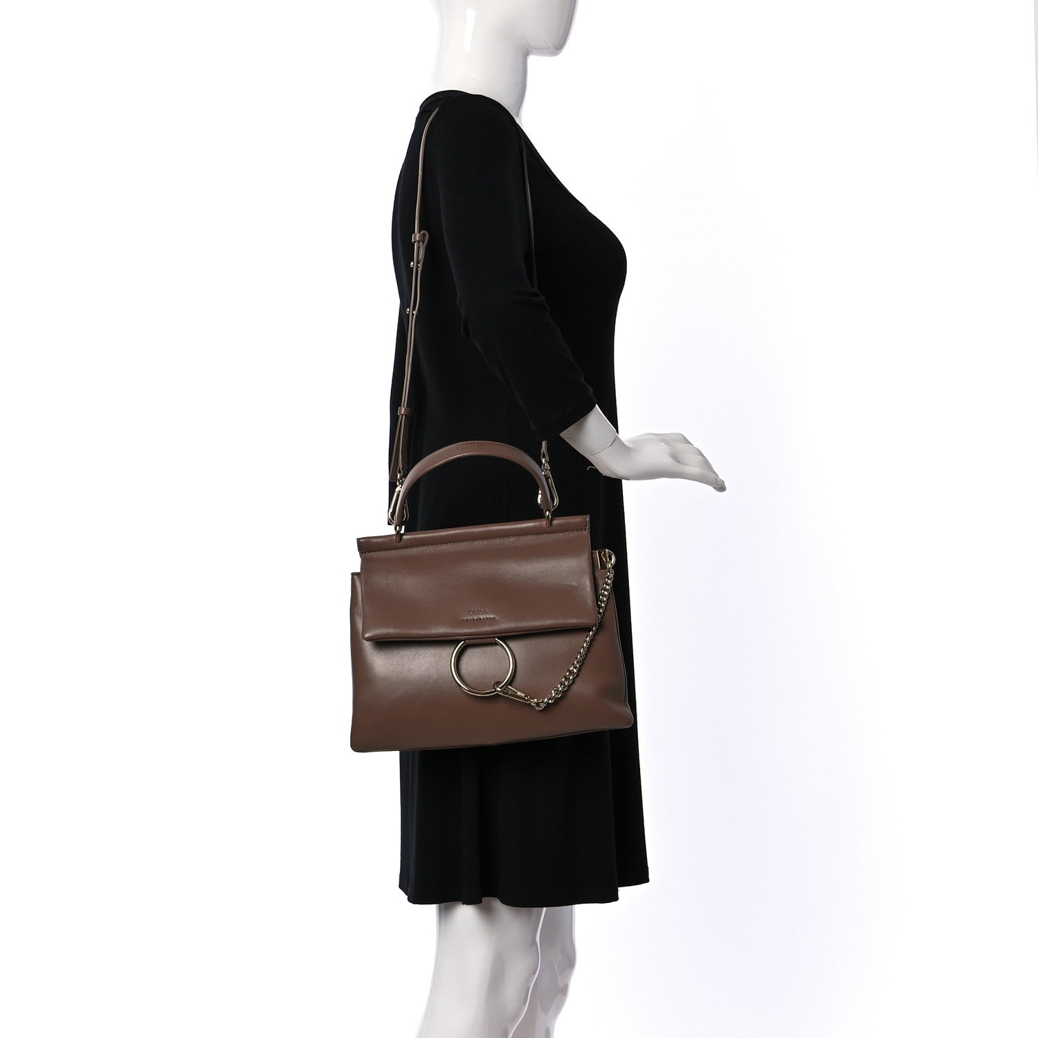 Chloe Calfskin Medium Faye Bag Woody Khaki 2 of 11