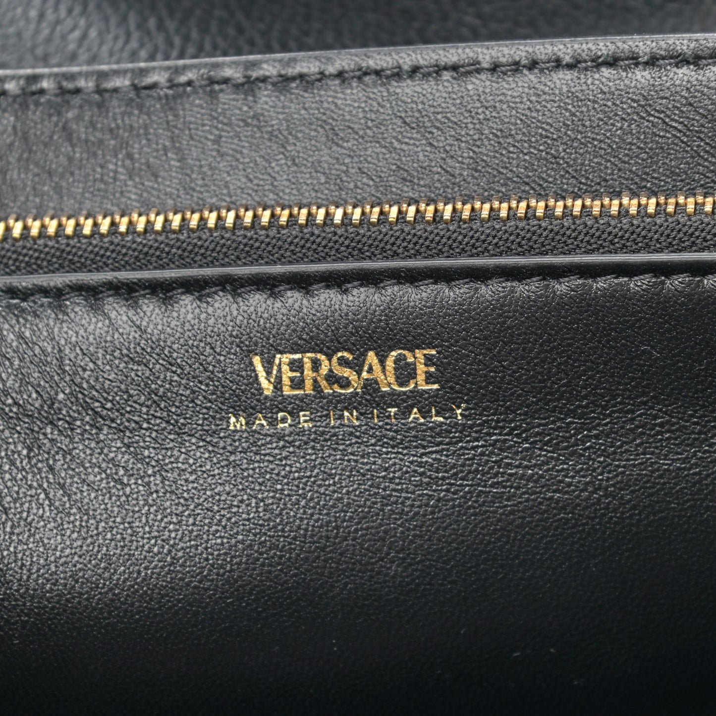 Calfskin Medusa Crossbody Bag Black