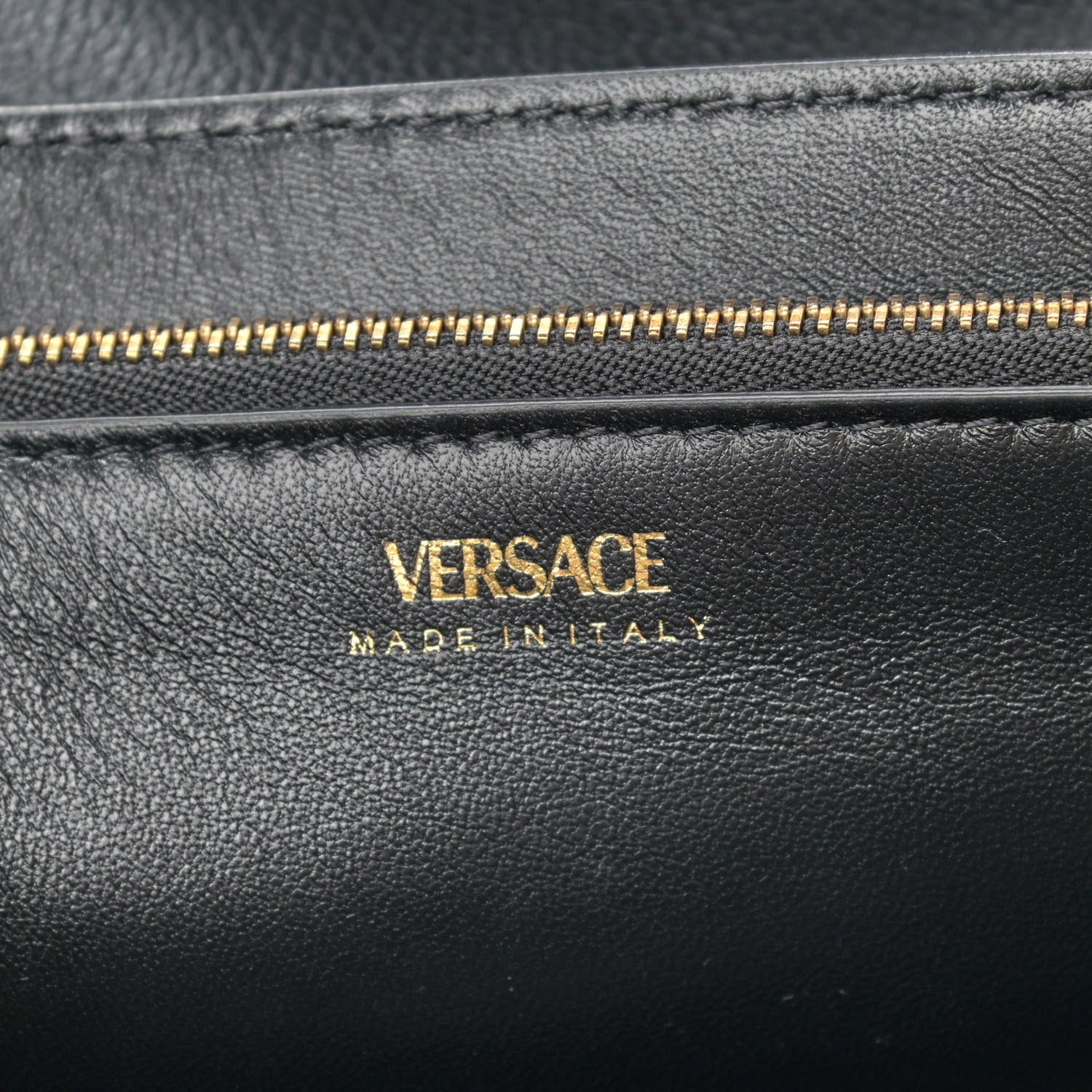 Versace Calfskin Medusa Crossbody Bag Black 6 of 10