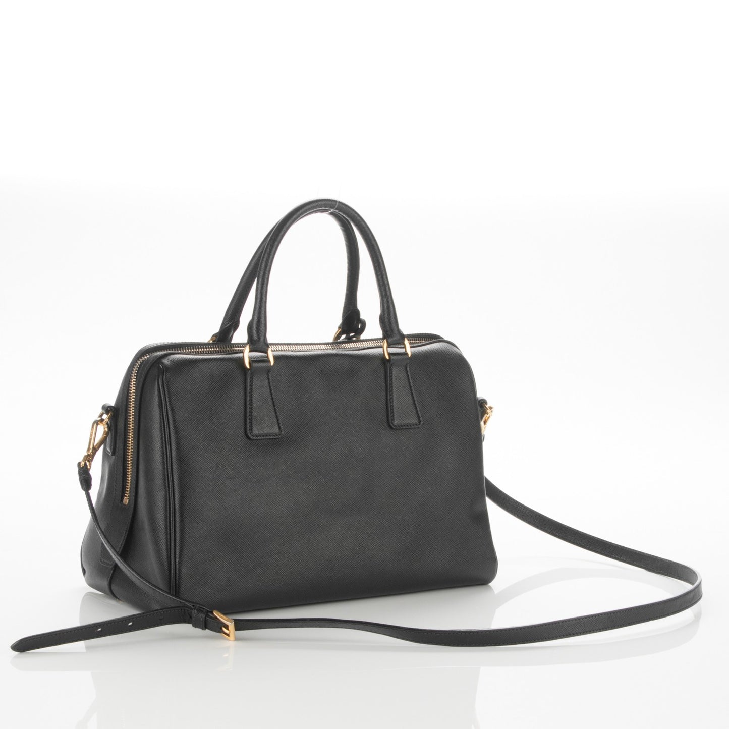 Saffiano Lux Bowler Black