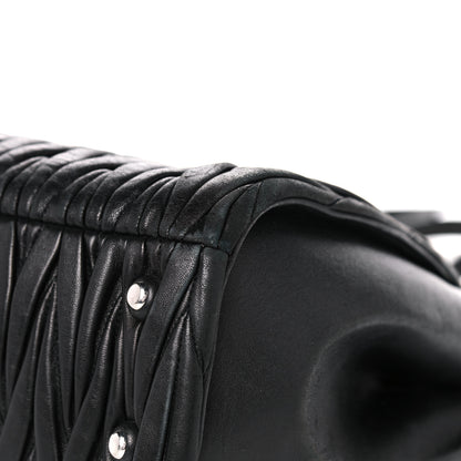 Miu Miu Nappa Matelasse Tote Black 8 of 23