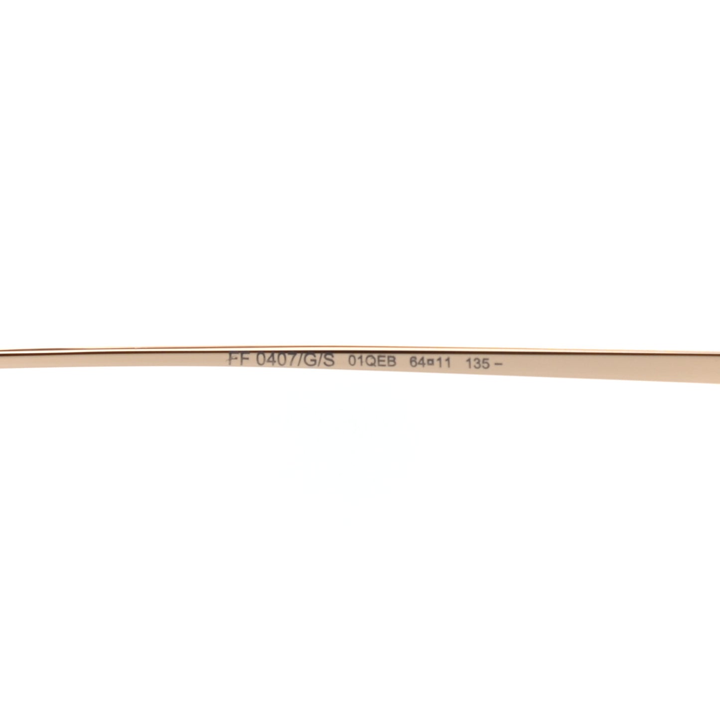 Metal Fendi Forever Aviator Sunglasses FF0407/G/S Gold