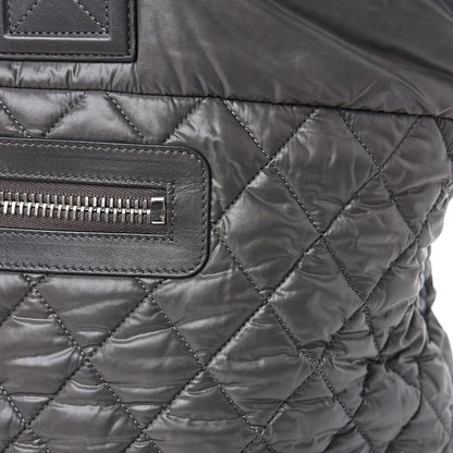 Chanel Nylon Quilted Large Coco Cocoon Tote Grey 11 of 11