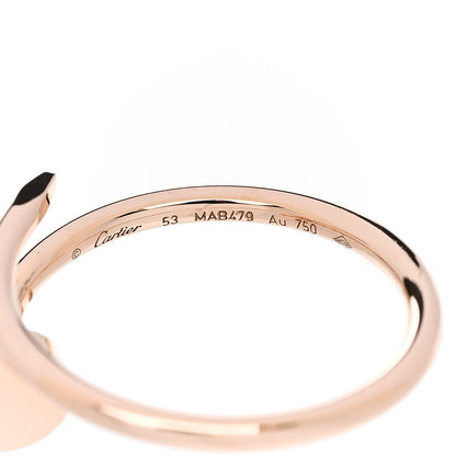 Cartier 18K Pink Gold Small Juste Un Clou Ring 53 6.25 5 of 5