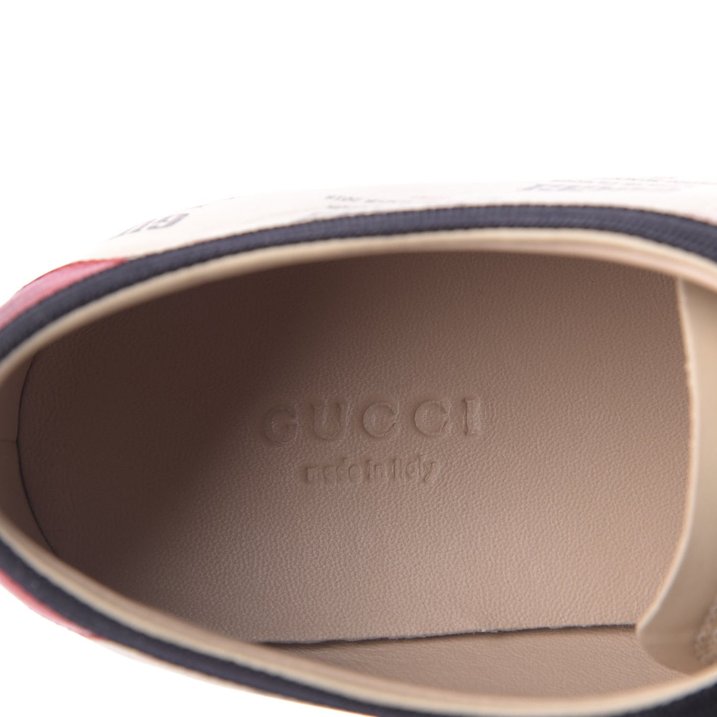 Calfskin Stamp Print Womens Falacer Sneakers 37.5 Soy