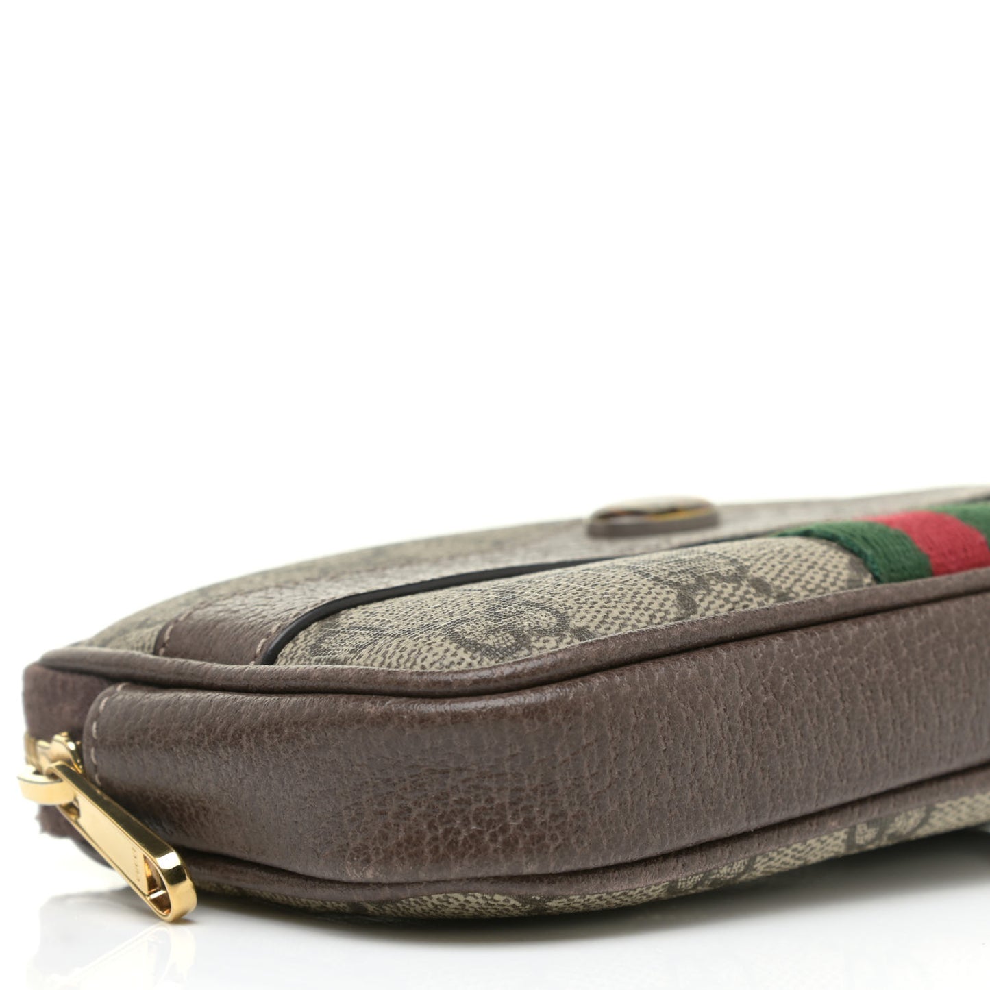 GG Supreme Monogram Ophidia Belted iPhone Case 85 34 Dark Brown
