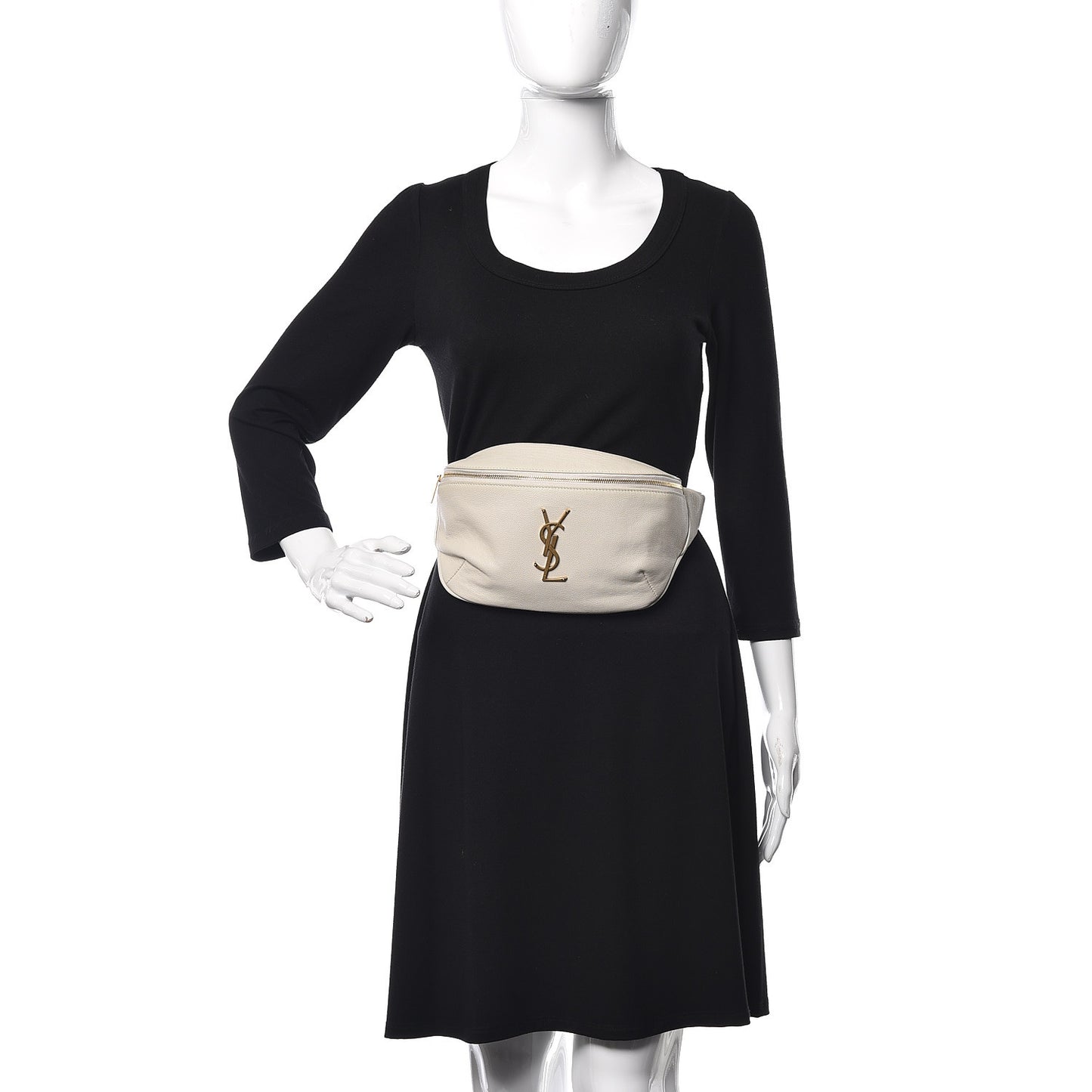 Grain De Poudre Monogram Belt Bag Blanc Vintage