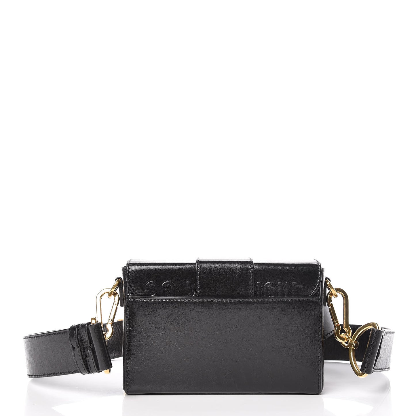Crackled Lambskin 30 Montaigne Box Bag Black