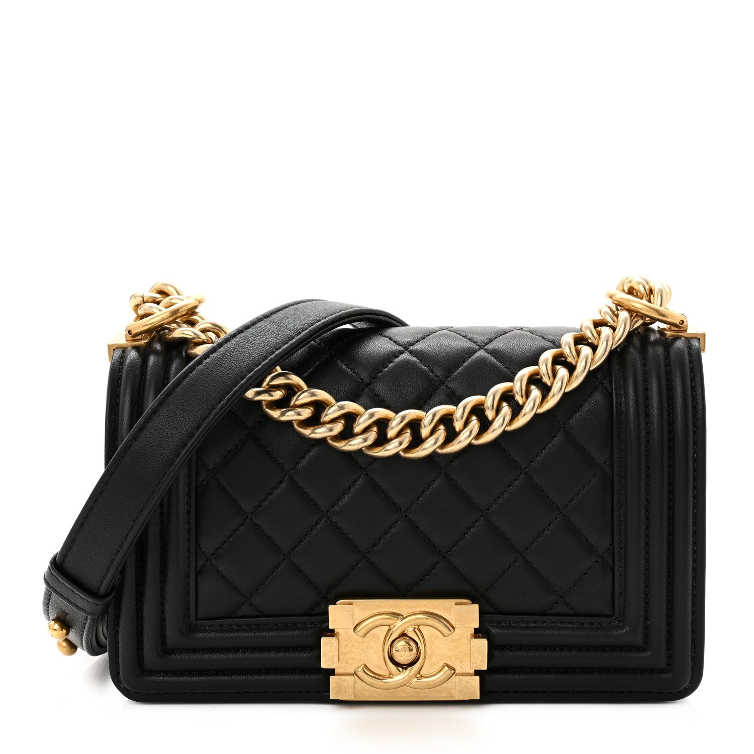 Chanel Lambskin Quilted Small Boy Flap Black 1 of 11