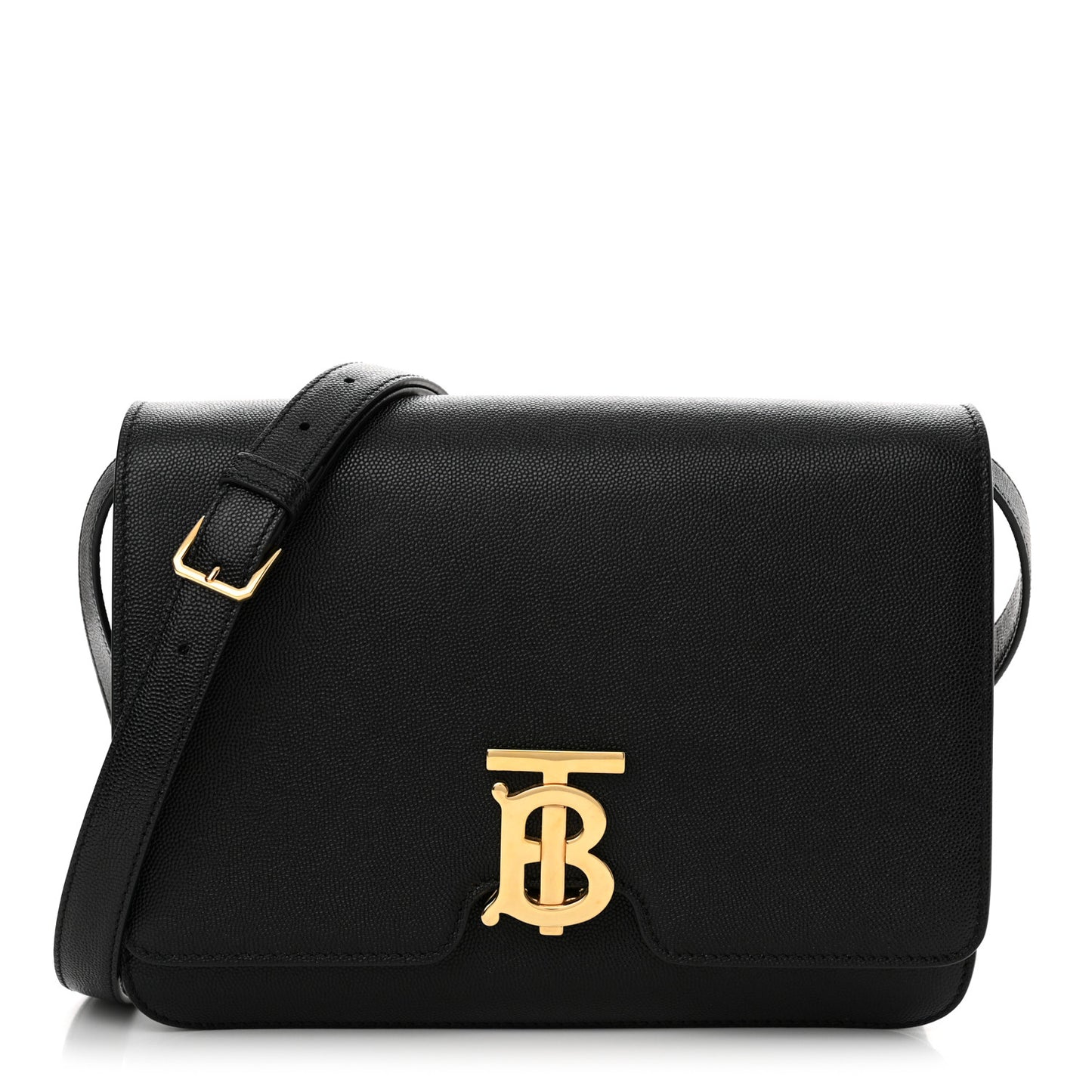 Grained Calfskin Medium TB Bag Black