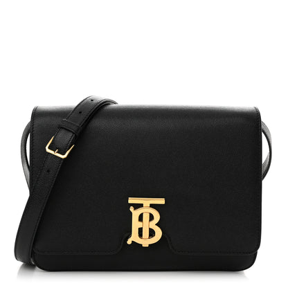 Burberry Grained Calfskin Medium TB Bag Black 1 of 10