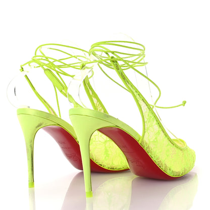 Christian Louboutin Kate Lace 85 Pumps 38.5 Neon Yellow 5 of 8