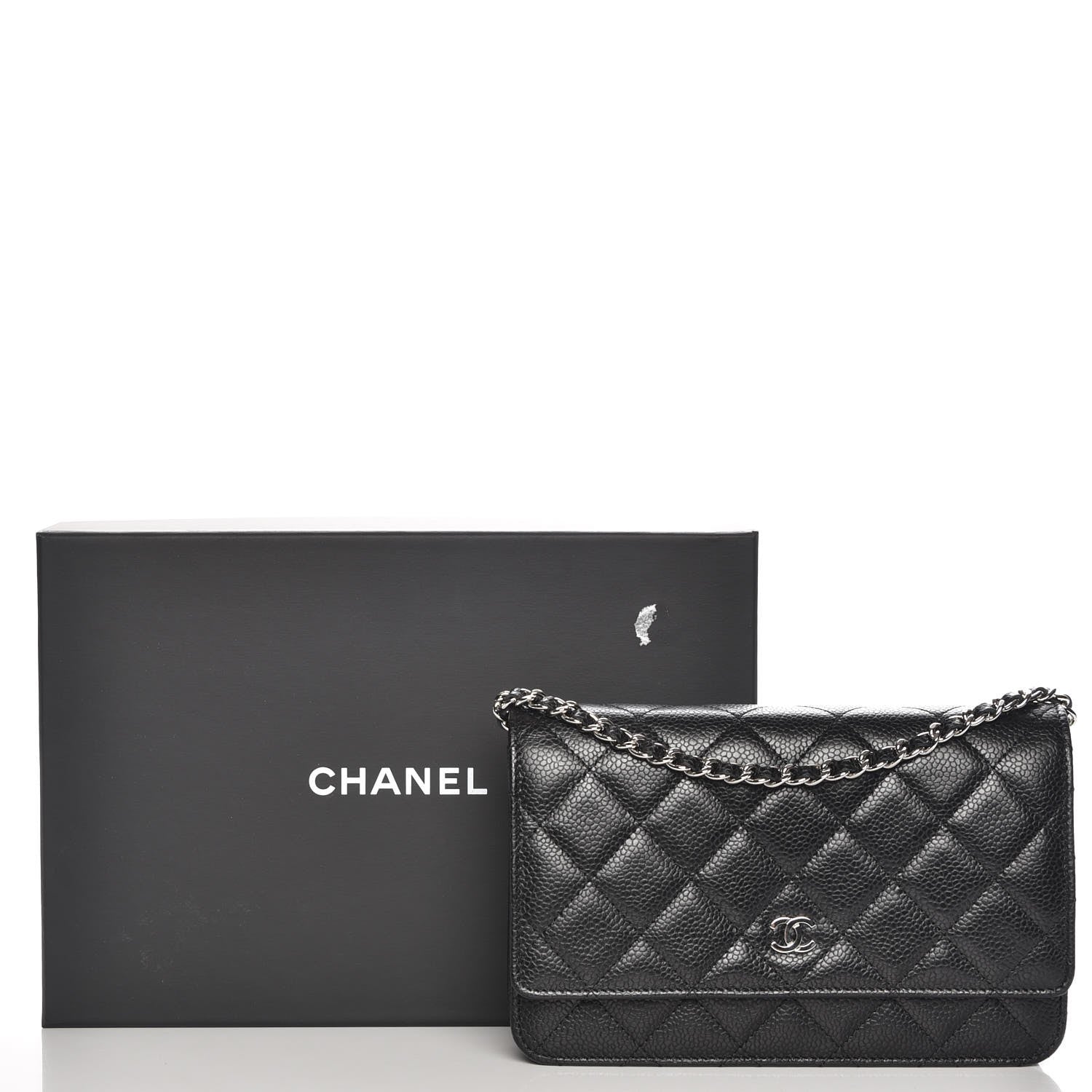 Chanel Caviar Quilted Wallet On Chain WOC Black 9 of 9