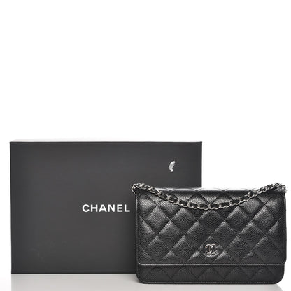 Chanel Caviar Quilted Wallet On Chain WOC Black 9 of 9