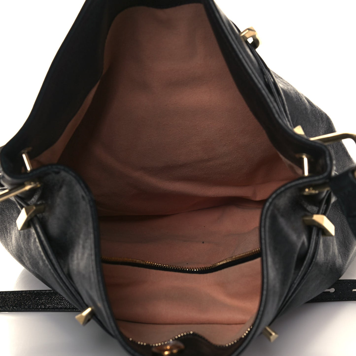 Sakai Calfskin Horsebit 1955 Cinch Top Messenger Bag Black