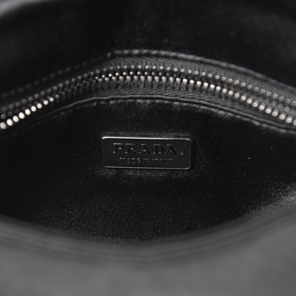 Prada Satin Crystal Clutch Black 6 of 12