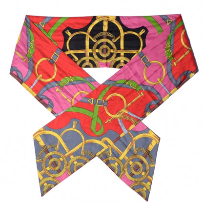 Hermes Silk Eperon d'Or Remix Maxi Twilly 1 of 5